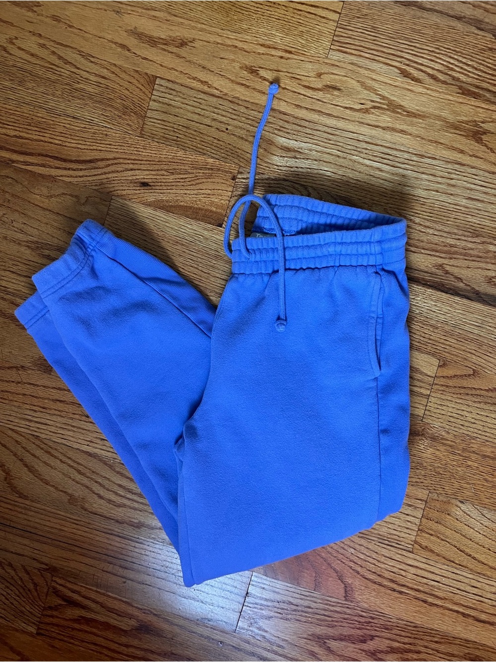 Aritzia TNA Bright Periwinkle Blue Jogger Sweatpants Boyfriend Fleece